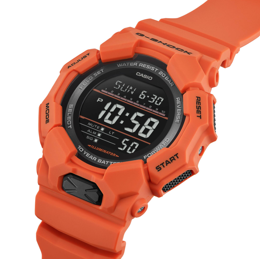 Casio G-Shock GD-010 Digital Quartz Orange Resin Watch 10-Year Battery (GD-010-4DR)