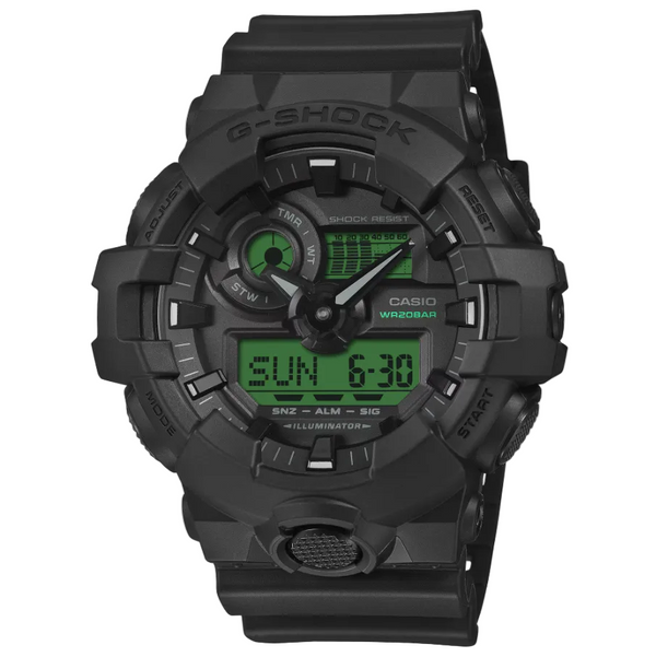 Casio G-Shock GA-700BEG-1A Quartz Ana-Digi Black Resin 200m Watch