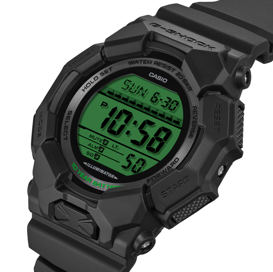 Casio G-Shock GD-010BEG-1D Digital Black Bio-Based Resin Watch (GD-010BEG-1D)