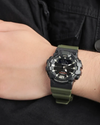 Casio HDC-700-3A Quartz Analog-Digital World Time Black Dial Olive Green Resin Watch (HDC-700-3A)