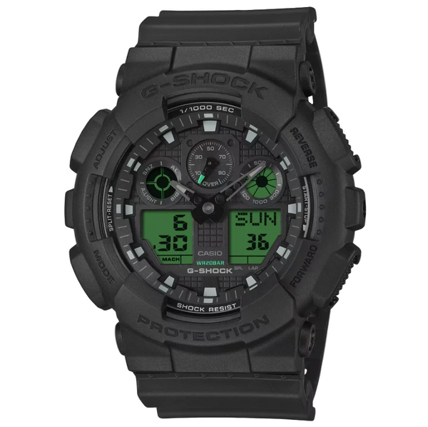 Casio G-Shock GA-100BEG-1A Quartz Analog-Digital Black Resin Watch (GA-100BEG-1ADR)