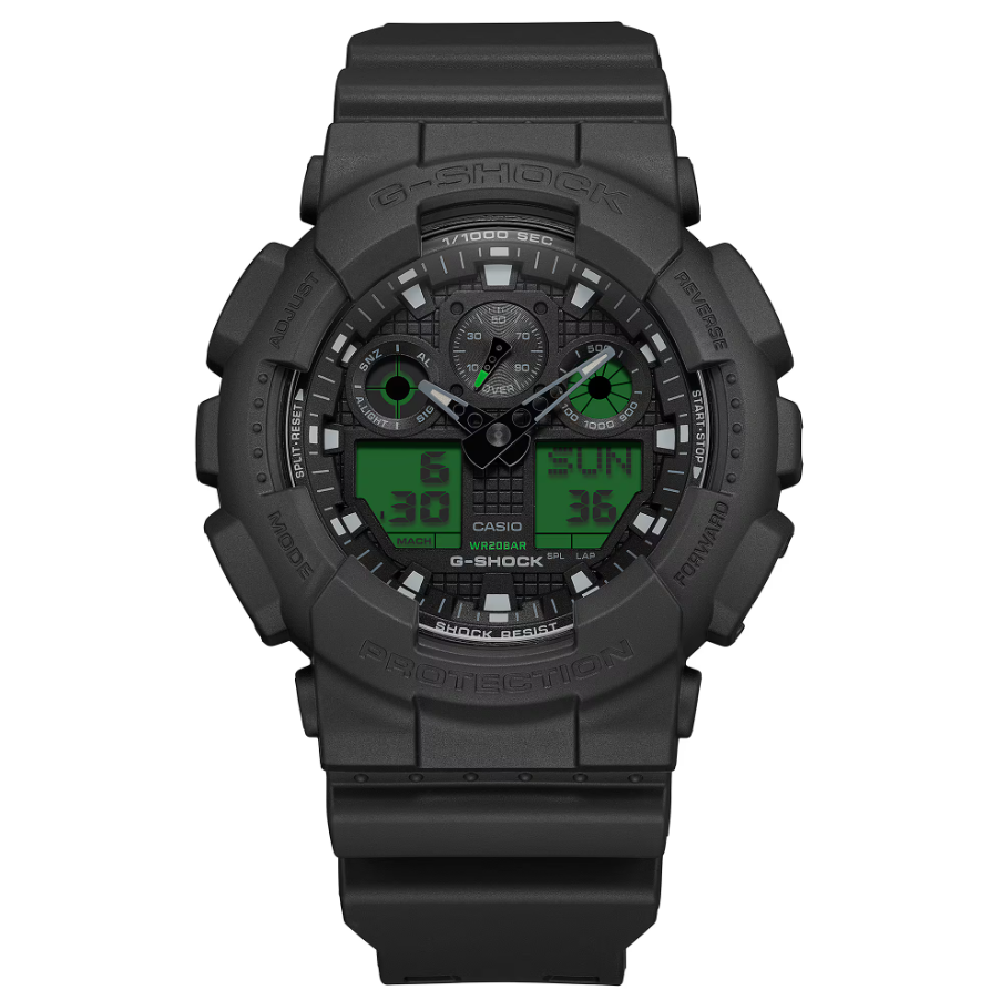 Casio G-Shock GA-100BEG-1A Quartz Analog-Digital Black Resin Watch (GA-100BEG-1ADR)