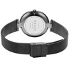 Obaku Diamant V256LXBBMB Quartz Black Dial Diamond Mesh Watch (V256LXBBMB)