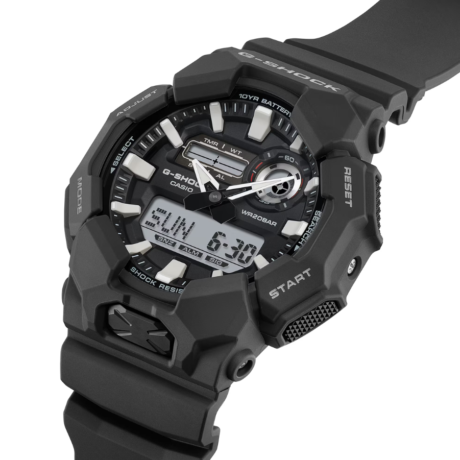 Casio G-Shock GA-010-1A1DR Ana-Digi Quartz Black Resin Bio-Based Watch (GA-010-1A1)
