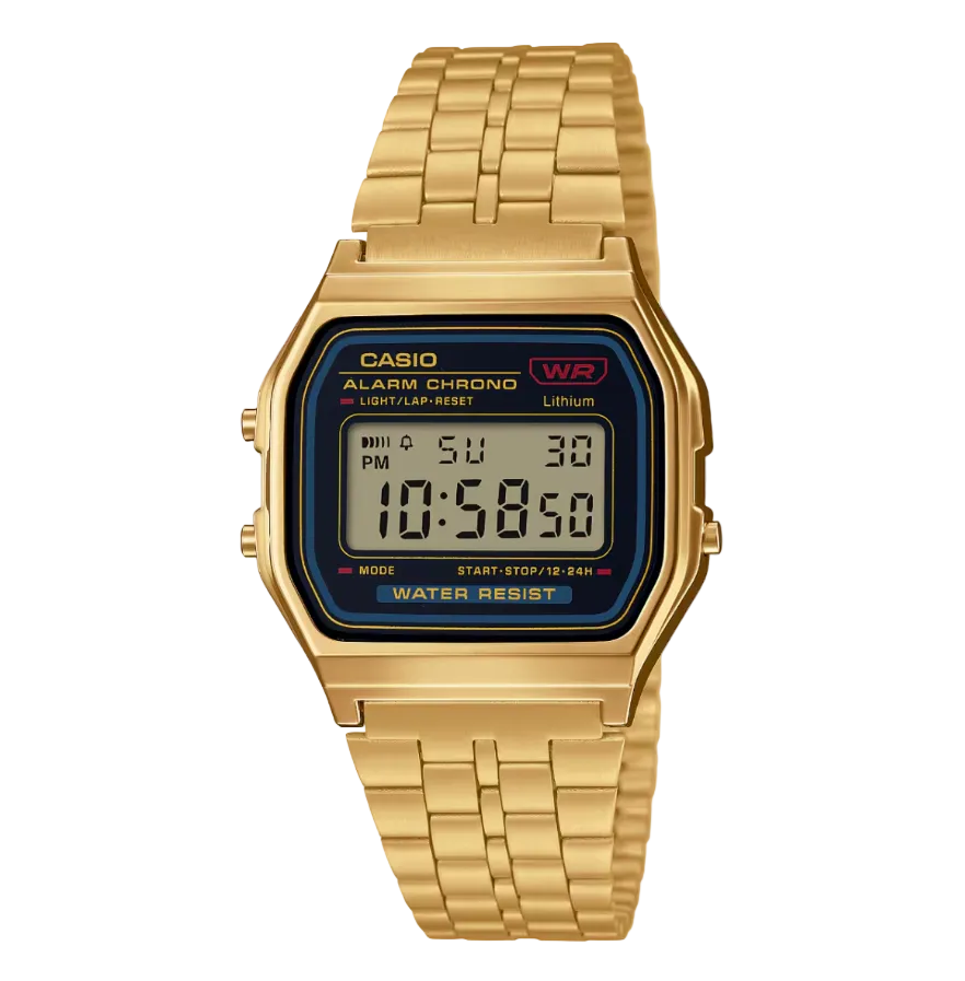 Casio A159WGEA-1DF Vintage Digital Quartz Gold-Tone Stainless Steel Watch