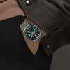 Seiko 5 Sports GMT Automatic Green Dial Stainless Steel Watch (SSK035K1) - Cassim & Co South Africa