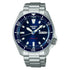 Front view of Seiko 5 Sports SRPL83K1 with blue sunburst dial