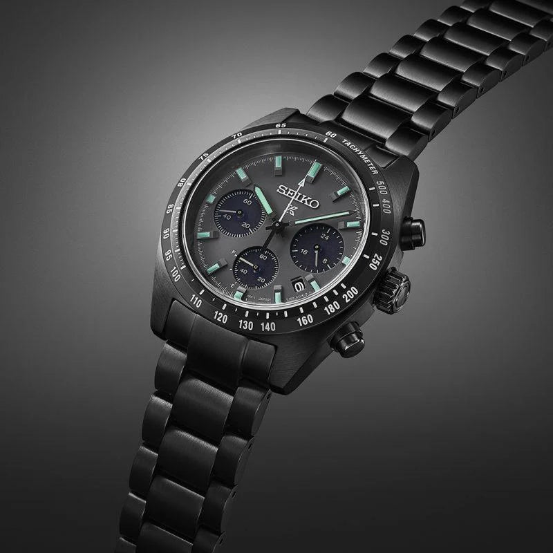 Seiko Prospex Speedtimer Solar Chronograph Black Dial Black Ion-Plated Watch (SSC917P1)