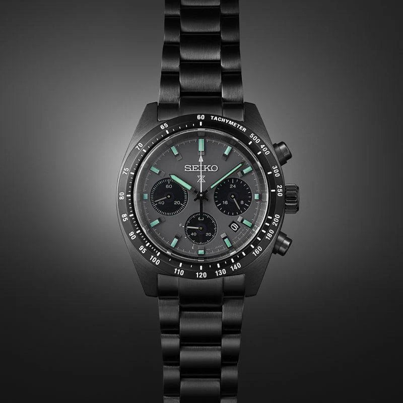 Seiko Prospex Speedtimer Solar Chronograph Black Dial Black Ion-Plated Watch (SSC917P1)