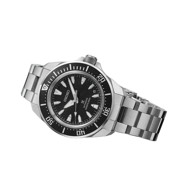 Seiko Prospex Samurai Automatic Black Dial Diver's Watch 200M Stainless Steel (SRPL13K1) - Cassim & Co South Africa