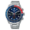 Seiko Prospex Speedtimer Solar Chronograph SSC913P1 blue dial stainless steel watch with red and blue tachymeter bezel