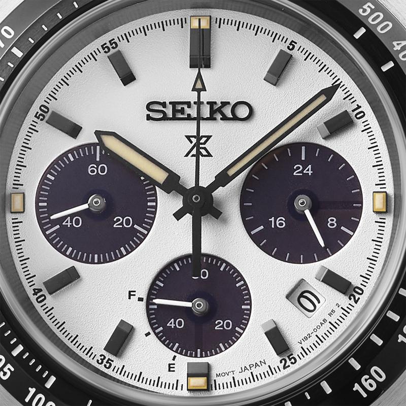 Seiko Prospex Speedtimer Solar Chronograph White Dial Stainless Steel Watch (SSC961P1)