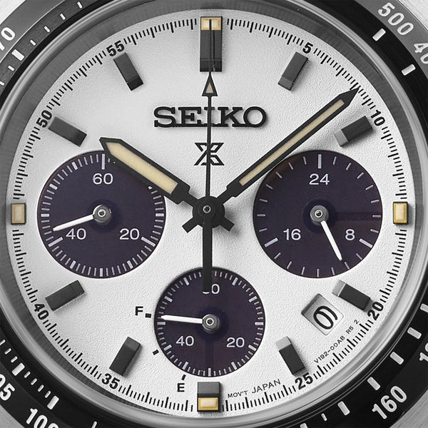 Seiko Prospex Speedtimer Solar Chronograph White Dial Stainless Steel Watch (SSC961P1)