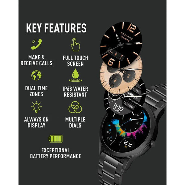 Reflex Active Series 31 Amoled Black Smart Watch