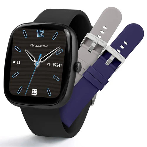 Reflex Active Series 50 Black Smart Calling Watch Interchangeable Set
