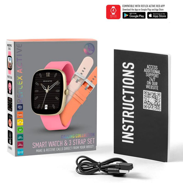 Reflex Active Series 50 Pink Smart Calling Watch Interchangeable Set