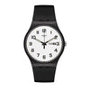 Swatch Twice Again Quartz White Dial Black Bio-Sourced Strap Watch (SO29B703)
