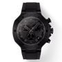 Tissot T-Race Quartz Chronograph Black PVD Coated Steel Watch 45mm Grey Dial Silicone Strap T141.417.37.061.00