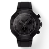 Tissot T-Race Quartz Chronograph Black PVD Coated Steel Watch 45mm Grey Dial Silicone Strap T141.417.37.061.00