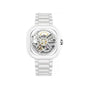 CIGA Design Eastern Jade skeleton dial watch with cushion ceramic case and bracelet