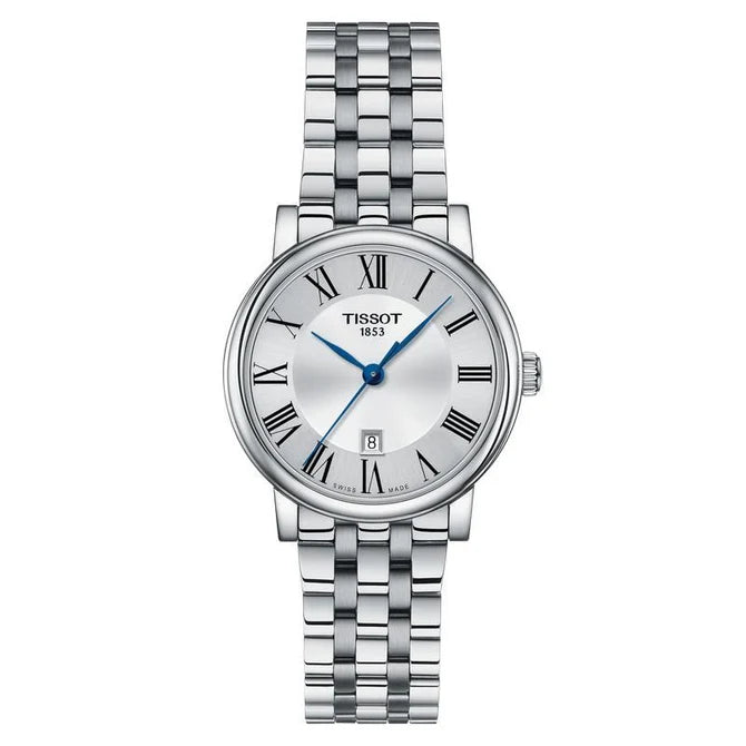 Tissot Carson Premium Lady 30mm silver dial stainless steel bracelet watch