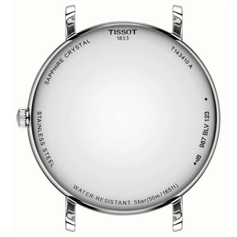 Tissot Everytime 40mm round case profile showing 7.07mm thickness