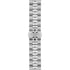 Tissot Ballade stainless steel case and bracelet on wrist angled view