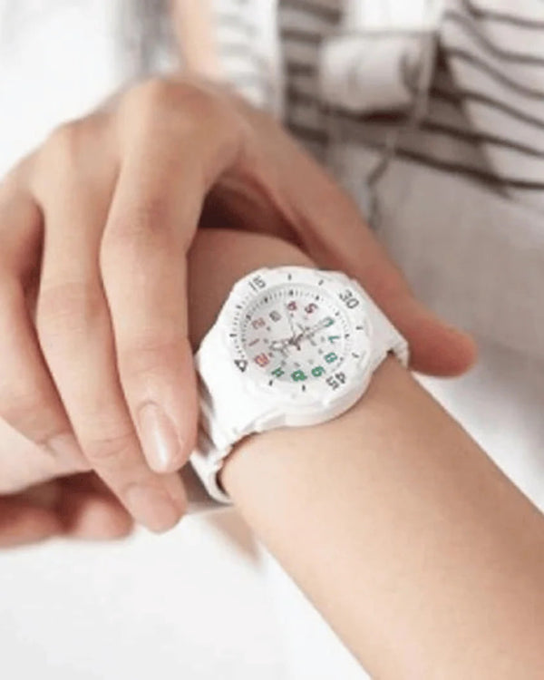 Casio LRW-200H Quartz White Dial Multicolour Indices Resin Diver Watch (LRW-200H-7BV)