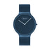 Obaku Net Lille Marine Blue 34mm ladies quartz watch with sapphire crystal and mesh bracelet V307LXLLML