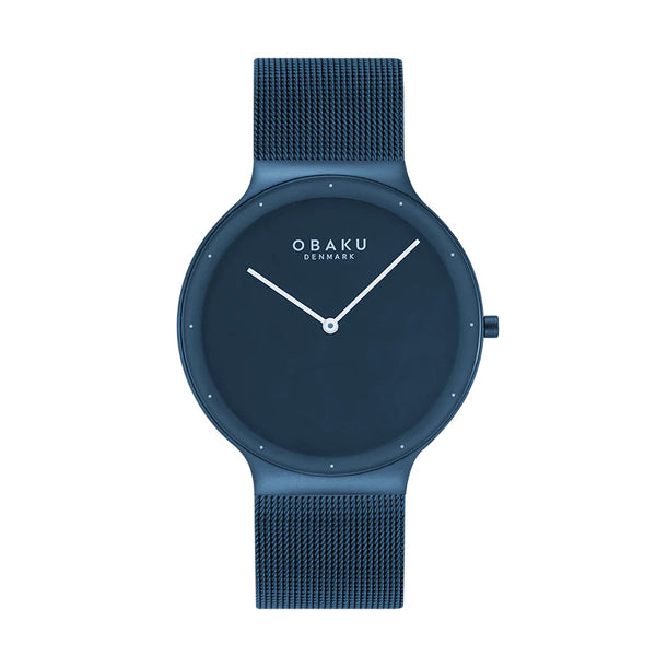 Obaku Net Lille – Marine Blue 34 mm Mesh-Strap Women’s Watch (V307LXLLML)