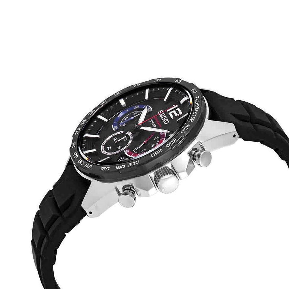 Seiko SSB347P1 Quartz Chronograph Black Dial Stainless Steel Watch (SSB347P1)