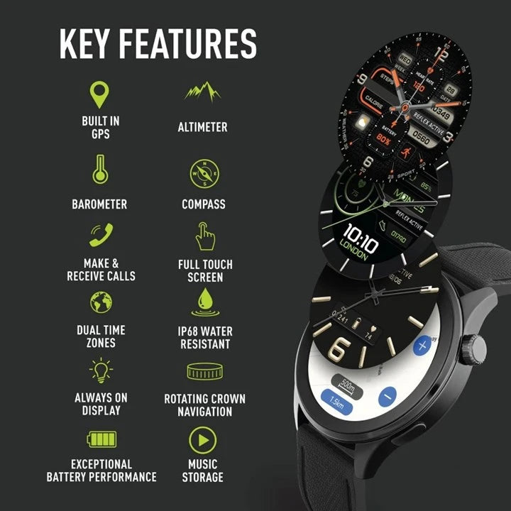 Reflex Active Series 45 Amoled GPS Sports Smart Calling Watch RA45-2218 - Cassim & Co South Africa