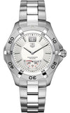 TAG Heuer Aquaracer WAF1011 white dial stainless steel dive watch with Grande Date complication and rotating bezel