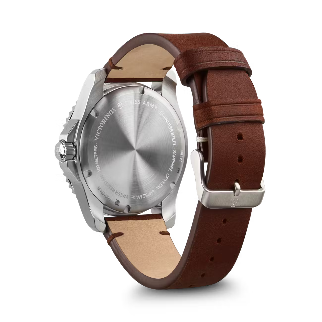 Victorinox Maverick 43mm Blue Dial Brown Leather Quartz Watch  VIC241863 - Cassim & Co South Africa