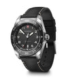 Victorinox Swiss Army Leather Strap Black Dial Automatic 242044 100M Men's Watch