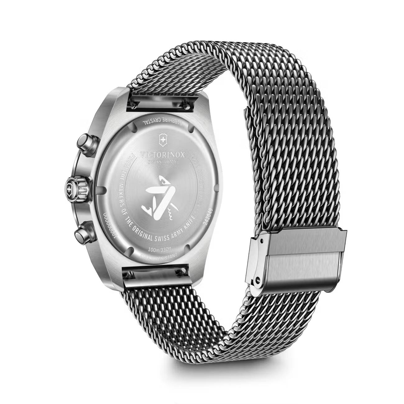 Victorinox Swiss Army Chrono 42mm Blue Dial Mesh Watch VIC242049 - Cassim & Co South Africa