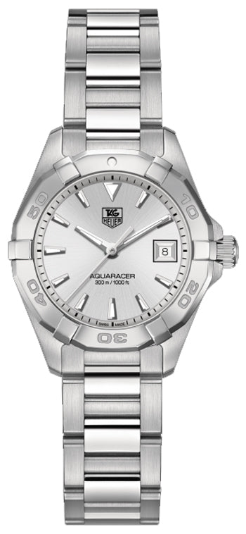 Pre-Owned TAG Heuer Aquaracer Quartz Silver Dial Stainless Steel Ladies Watch (WAY1311.BA0915)