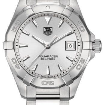 Pre-Owned TAG Heuer Aquaracer Quartz Silver Dial Stainless Steel Ladies Watch (WAY1311.BA0915)