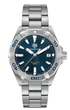 TAG Heuer Aquaracer WBD1112 blue dial quartz diver watch with stainless steel bracelet and rotating bezel