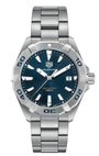 TAG Heuer Aquaracer WBD1112 blue dial quartz diver watch with stainless steel bracelet and rotating bezel
