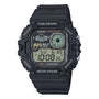Casio WS-1700H-1A black resin digital sports watch with tide graph and moon phase display
