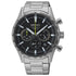 Seiko Quartz Chronograph 43mm Black Dial Steel Bracelet Watch – Cassims & Co.