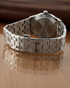 Stainless steel bracelet with brushed and polished links on Maurice Lacroix Aikon