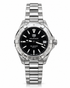 TAG Heuer Aquaracer 32mm steel watch with black sunray dial and bracelet
