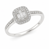 9ct White Gold Pave Diamond Engagement Ring 1102176