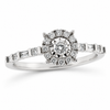 9ct White Gold Cluster Diamond Ring 1102202