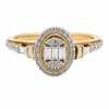 9ct Yellow Gold Oval Cluster Diamond Engagement Ring 1102072