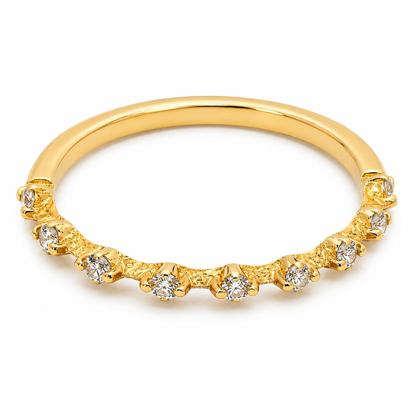9ct Yellow Gold Diamond Band 1102212