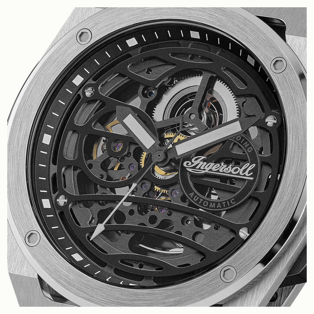 Ingersoll The Springfield Automatic Skeleton Dial Stainless Steel Watch 48mm (I15203)