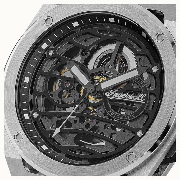 Ingersoll The Springfield Automatic Skeleton Dial Stainless Steel Watch 48mm (I15203)